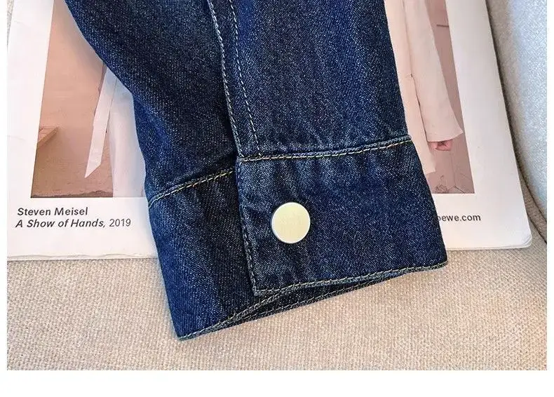 Dark Blue Denim Jacket Women Short Slim Fit 2025 — feature 12