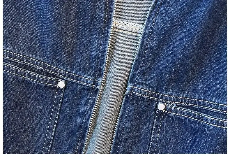 Dark Blue Denim Jacket Women Short Slim Fit 2025 — feature 13