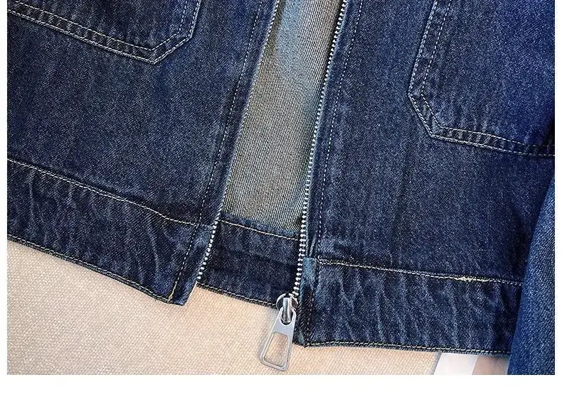 Dark Blue Denim Jacket Women Short Slim Fit 2025 — feature 14