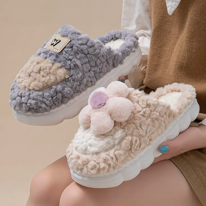 Women's New Sunflower Plush Slippers Autumn Winter - Image 9