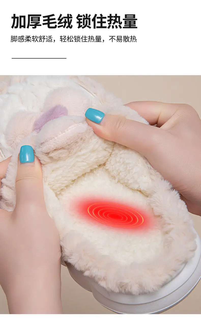 Women's New Sunflower Plush Slippers Autumn Winter — feature 6