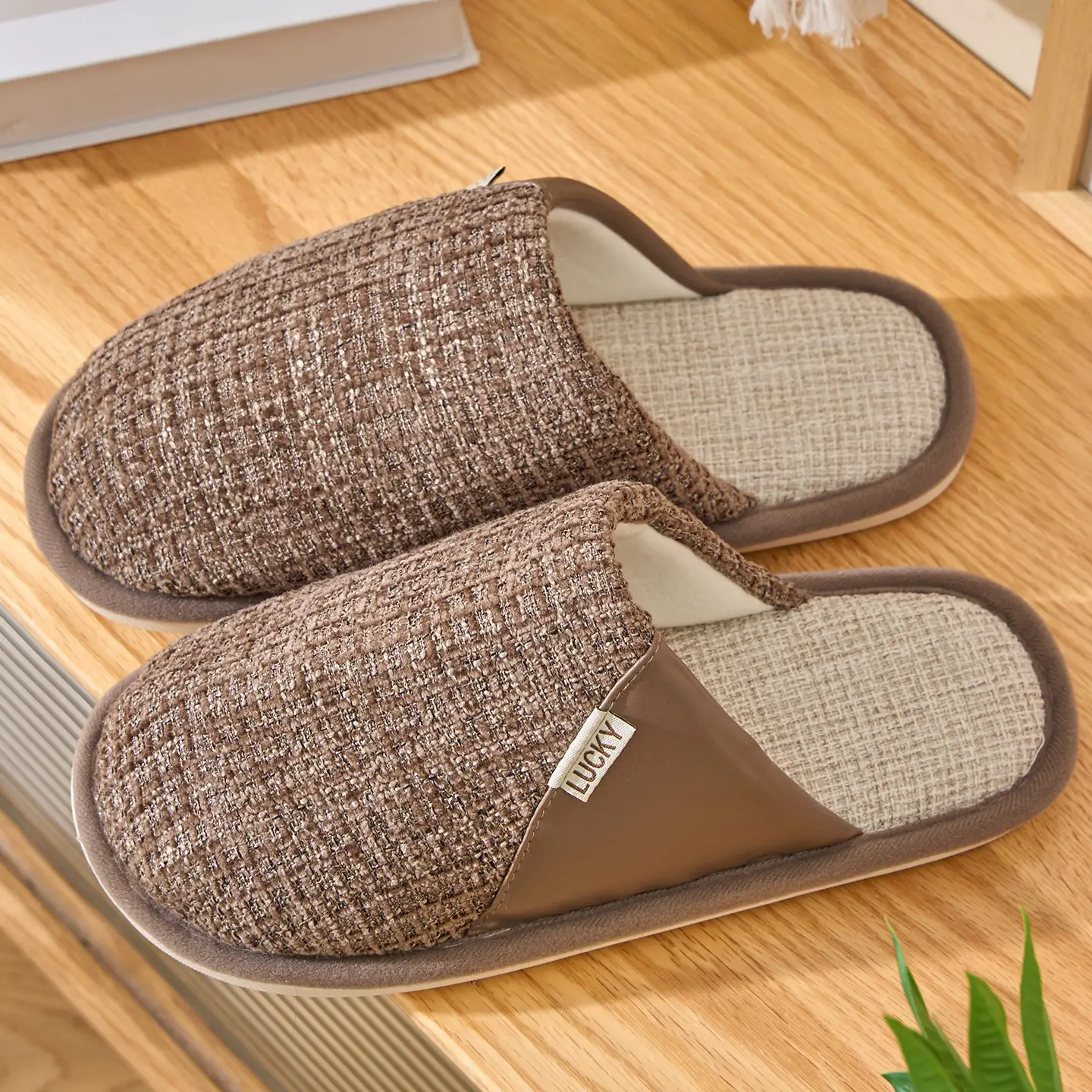 Men's Baotou Linen Slippers 2025 Soft Anti-Slip Deodorant