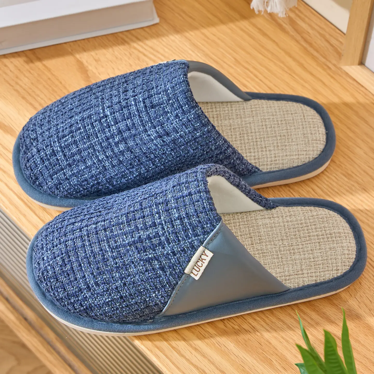 Men's Baotou Linen Slippers 2025 Soft Anti-Slip Deodorant