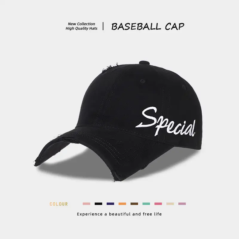 Vintage Denim Baseball Cap with "Special" Print - Image 8