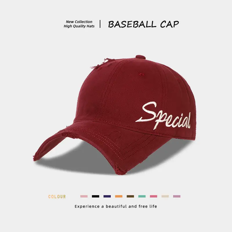 Vintage Denim Baseball Cap with "Special" Print — feature 4