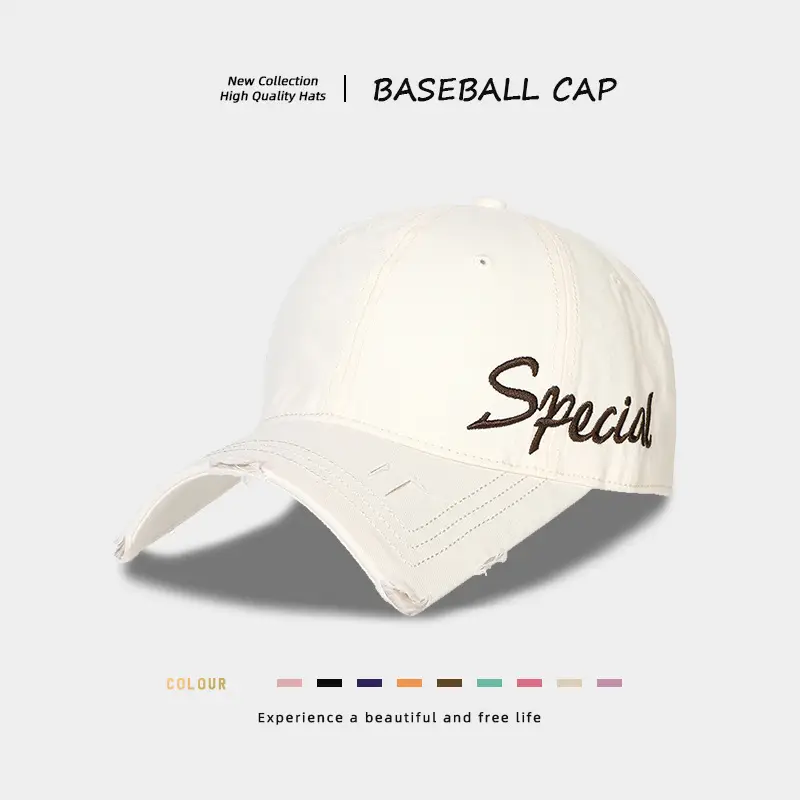 Vintage Denim Baseball Cap with "Special" Print — feature 5