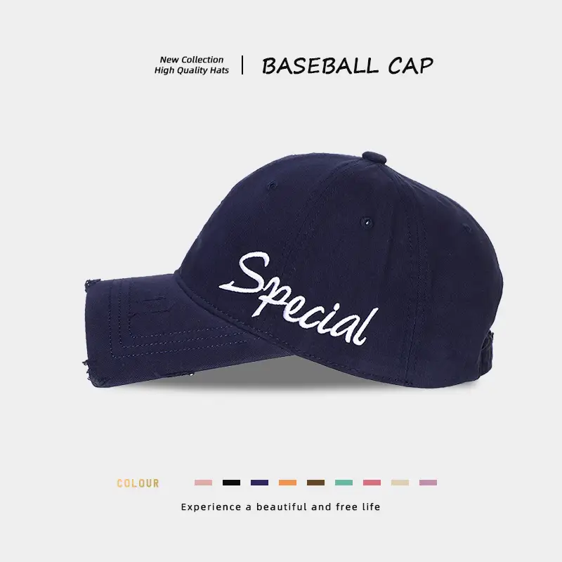 Vintage Denim Baseball Cap with "Special" Print — feature 8