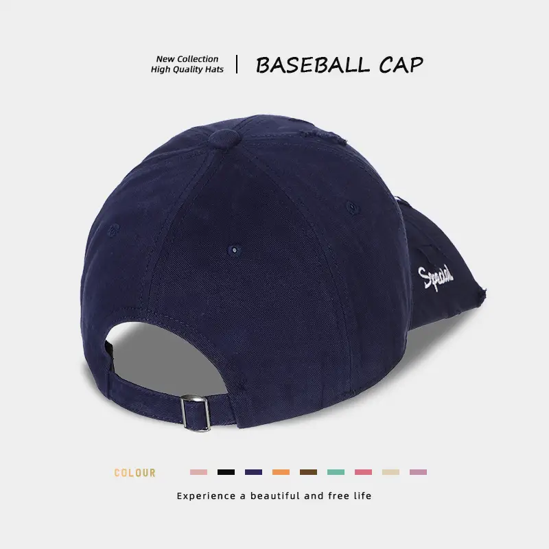 Vintage Denim Baseball Cap with "Special" Print — feature 9