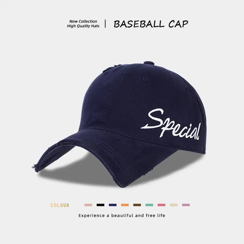 Vintage Denim Baseball Cap with "Special" Print - Image 5