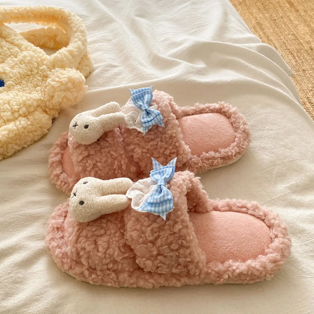 Pink Cartoon Winter Slippers for Women — feature 19