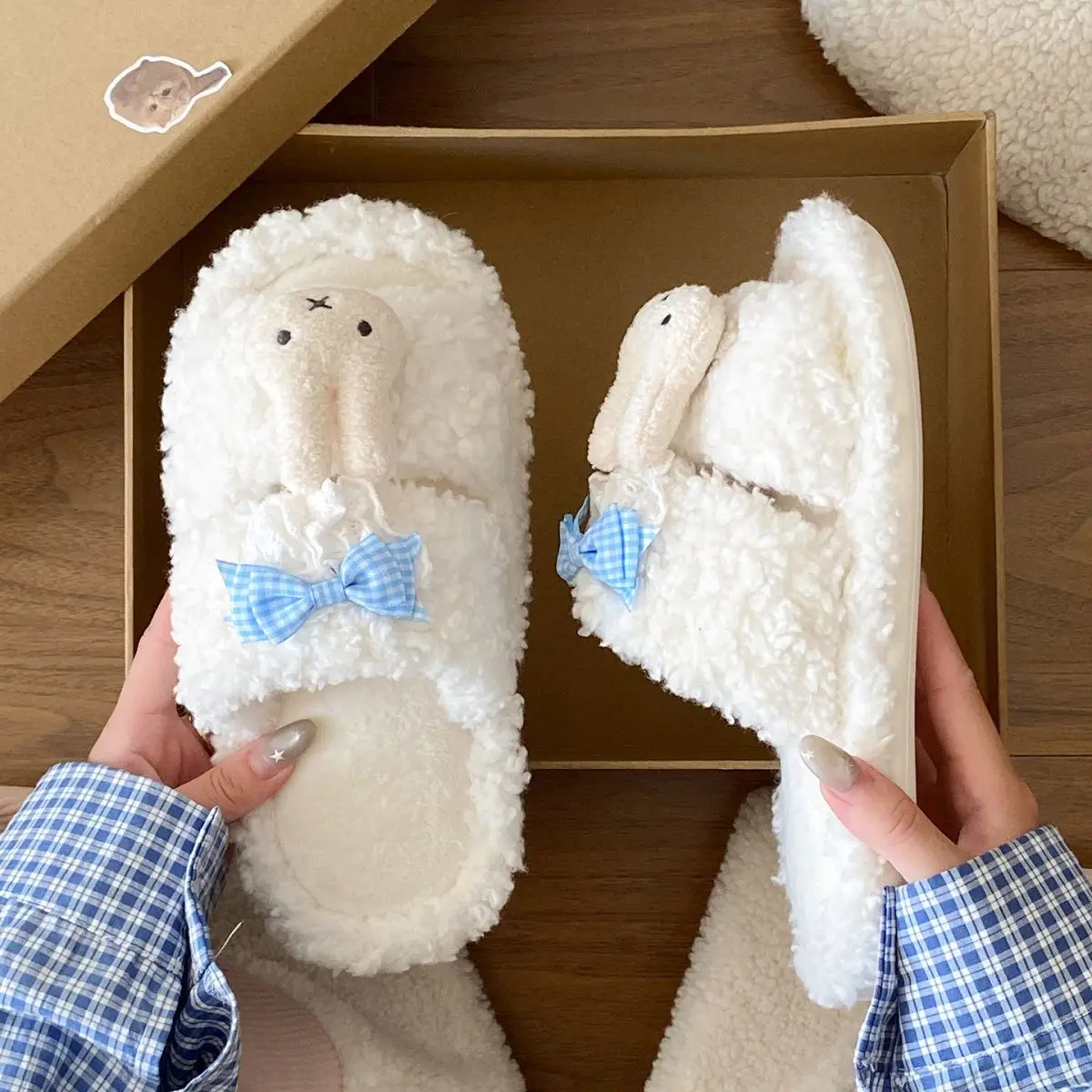 Pink Cartoon Winter Slippers for Women — feature 21
