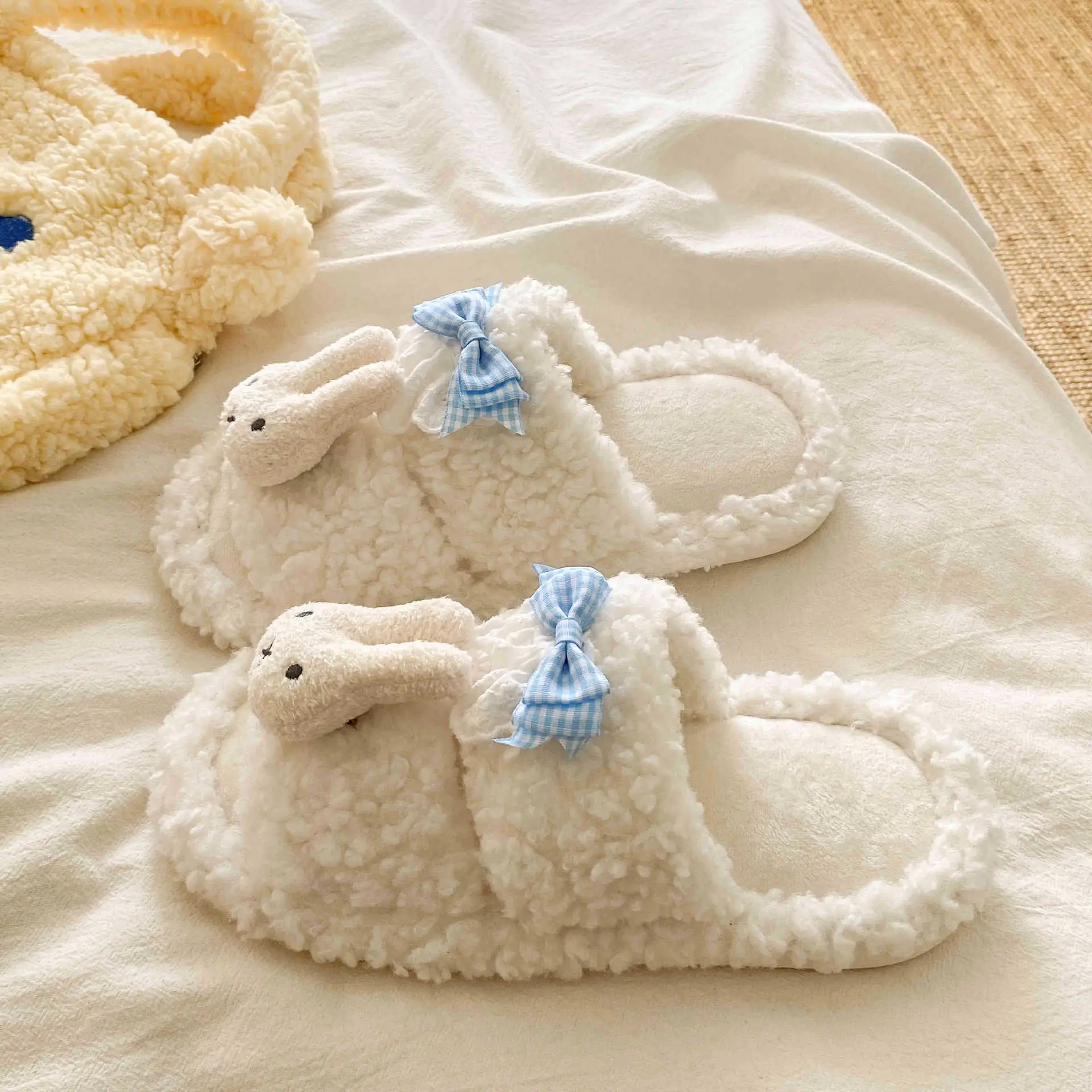 Pink Cartoon Winter Slippers for Women - Image 2