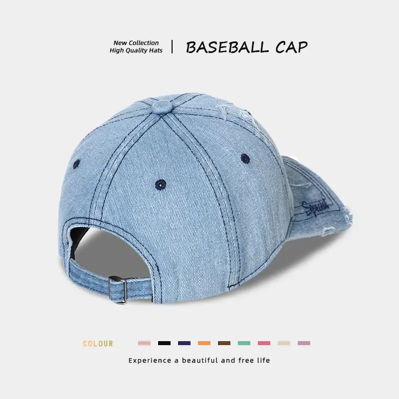 Women Black Distressed Cap with "Special" Embroidery — feature 8