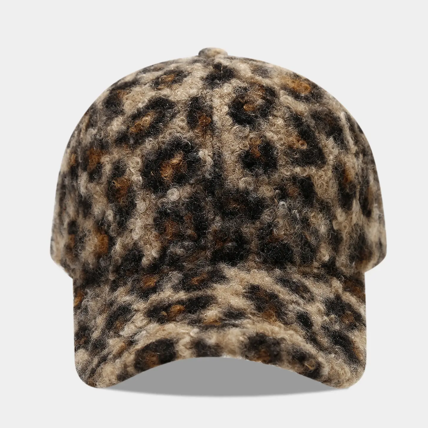 Leopard Print Women's Cap Brown Leopard Print - Image 9