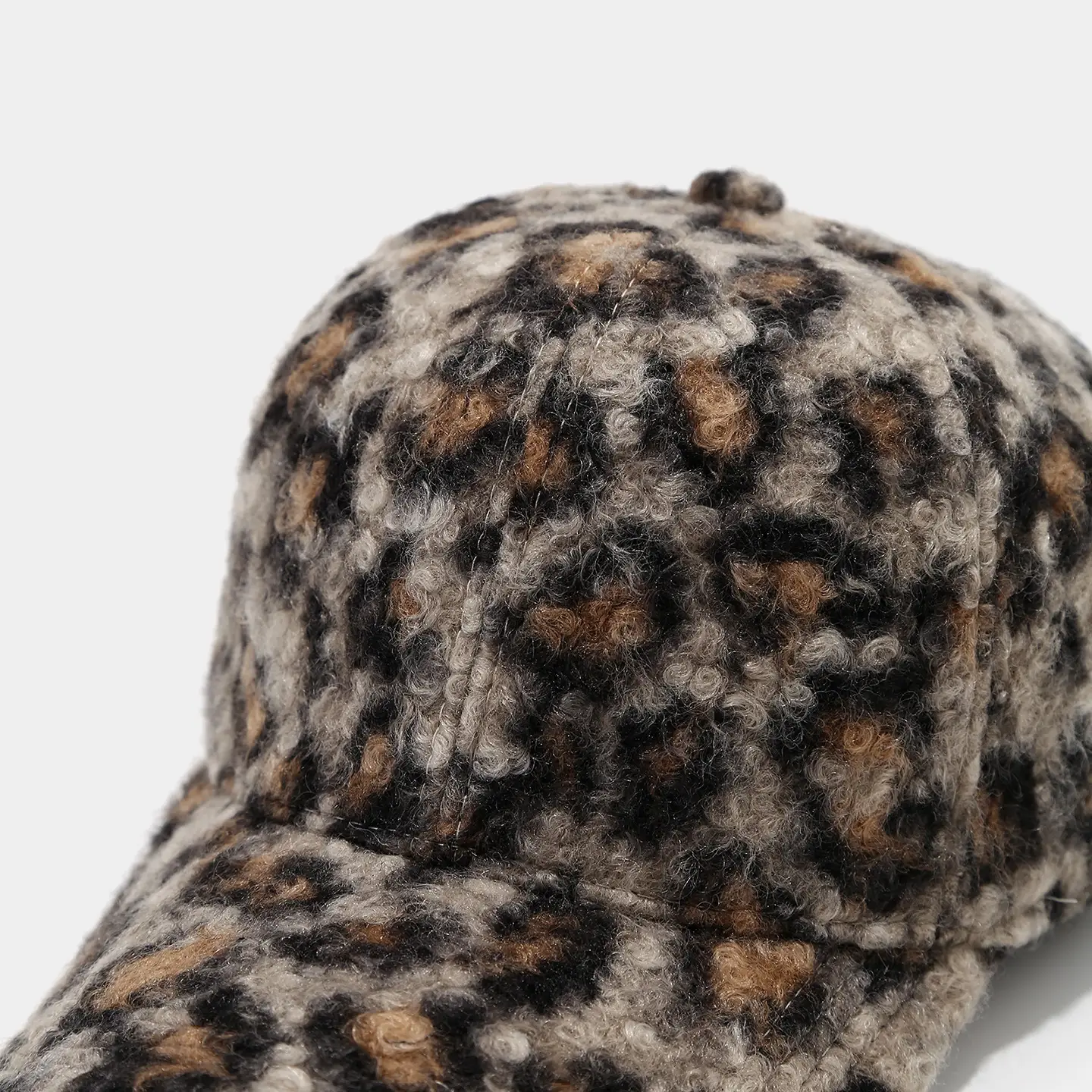 Leopard Print Women's Cap Brown Leopard Print — feature 10