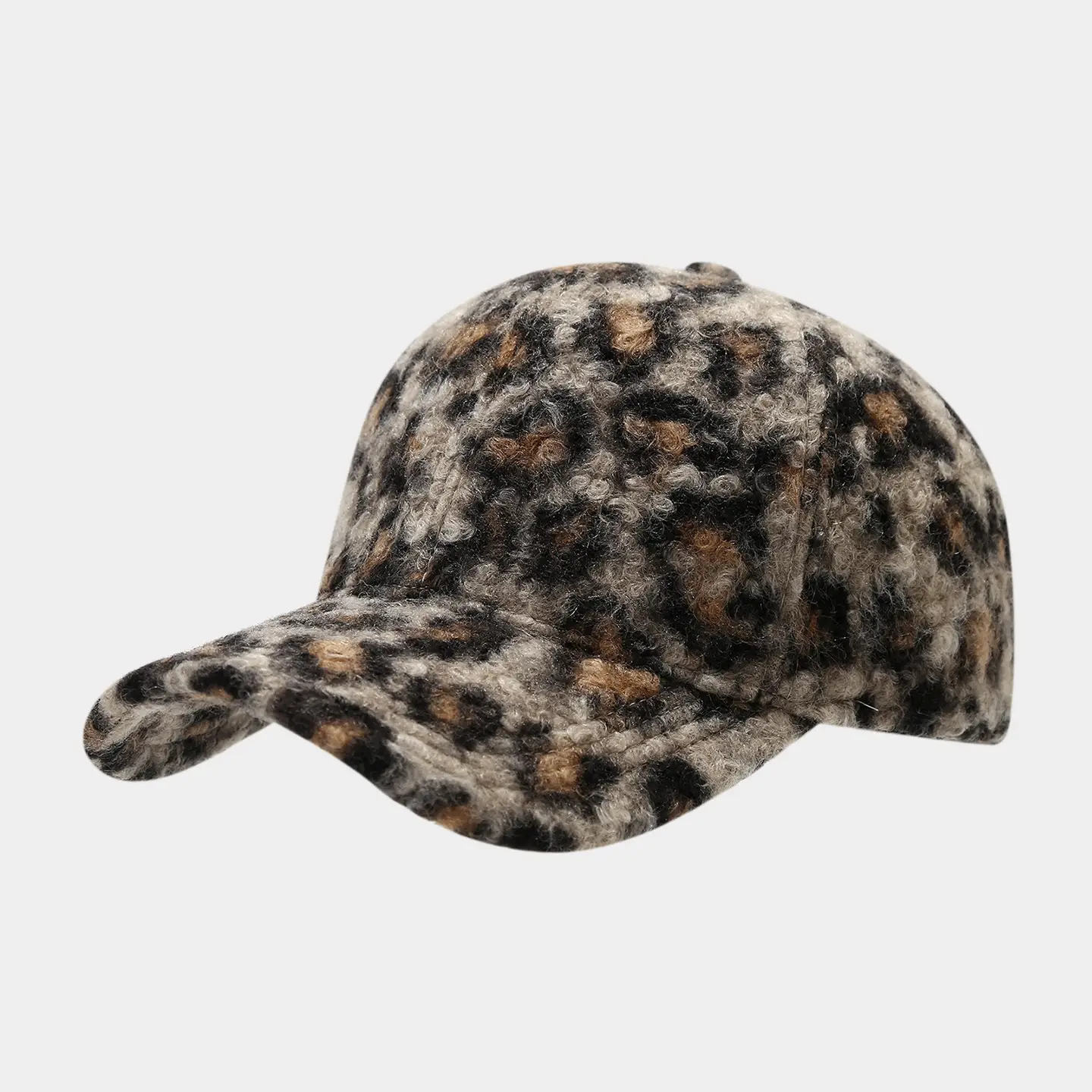 Leopard Print Women's Cap Brown Leopard Print - Image 3