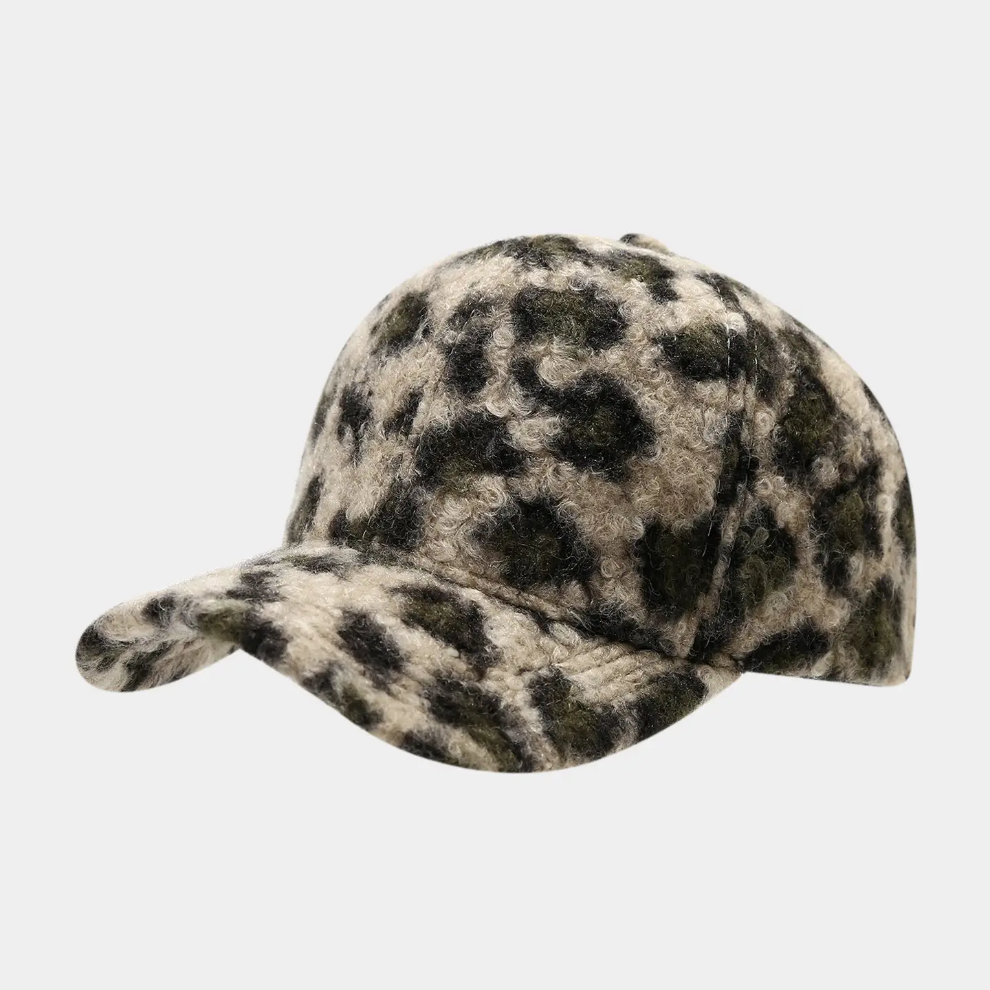 Leopard Print Women's Cap Brown Leopard Print - Image 4