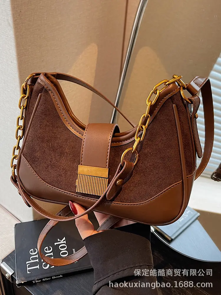 Suede Crossbody Bag Women Large Capacity Brown 2025 - Image 5