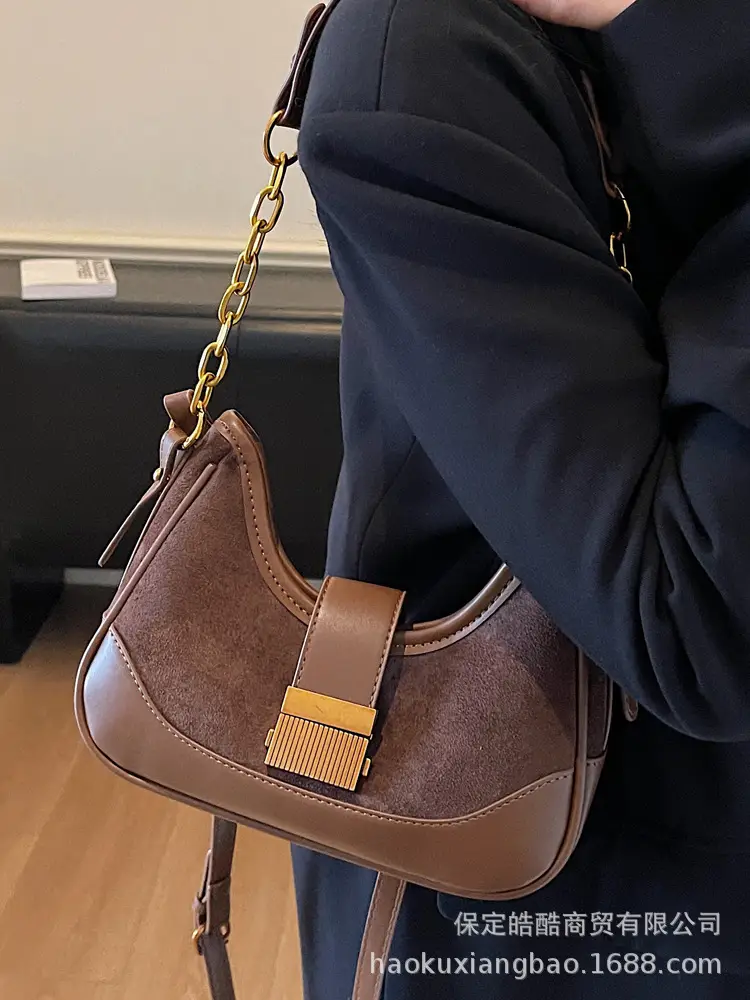 Suede Crossbody Bag Women Large Capacity Brown 2025 - Image 8