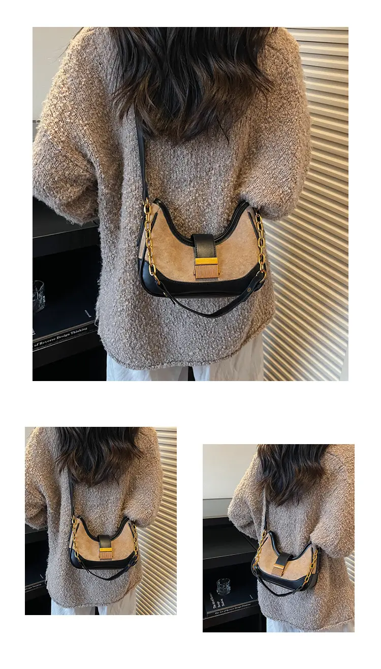 Suede Crossbody Bag Women Large Capacity Brown 2025 — feature 11
