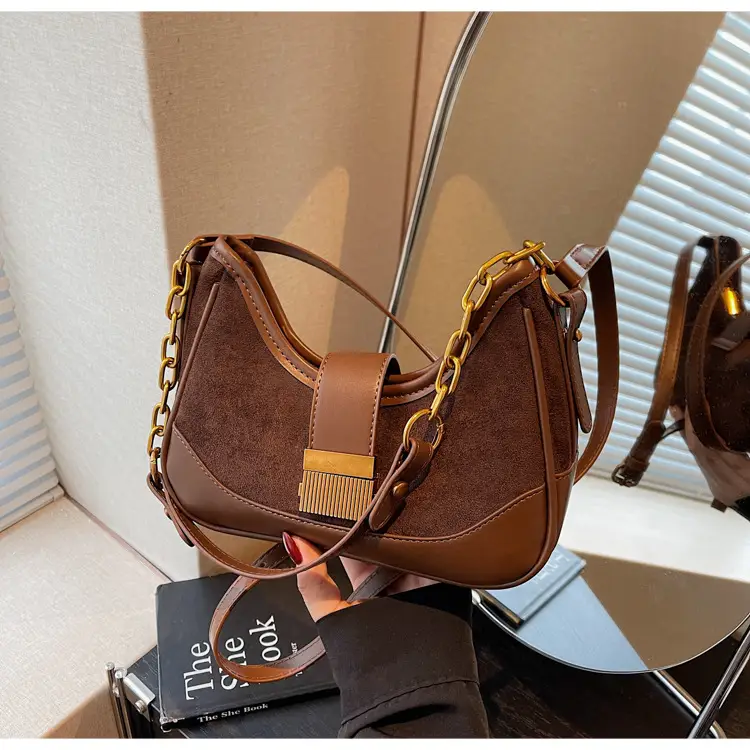 Suede Crossbody Bag Women Large Capacity Brown 2025 — feature 15