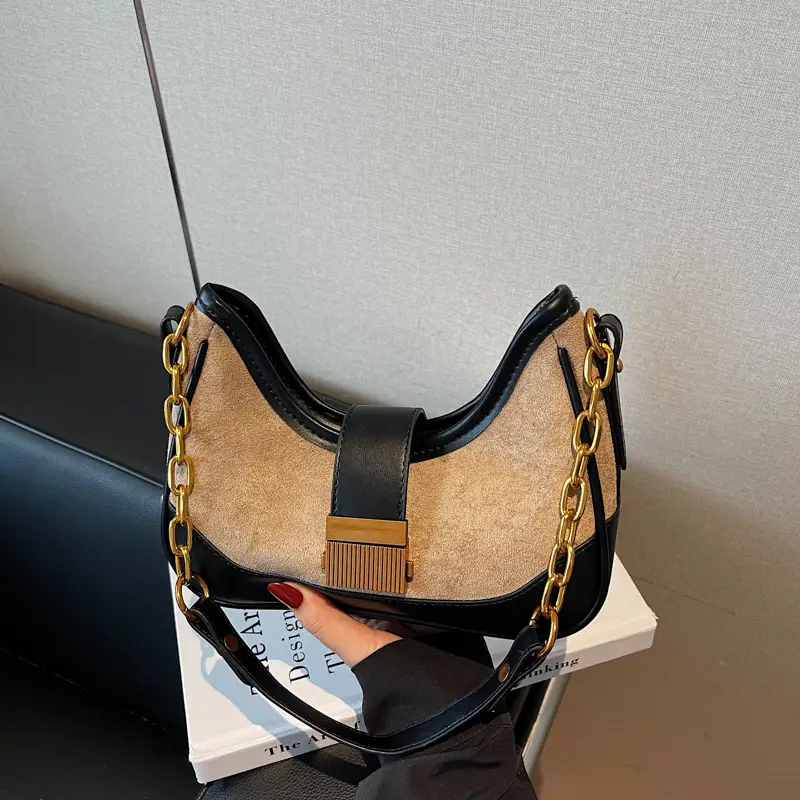 Suede Crossbody Bag Women Large Capacity Brown 2025 - Image 2