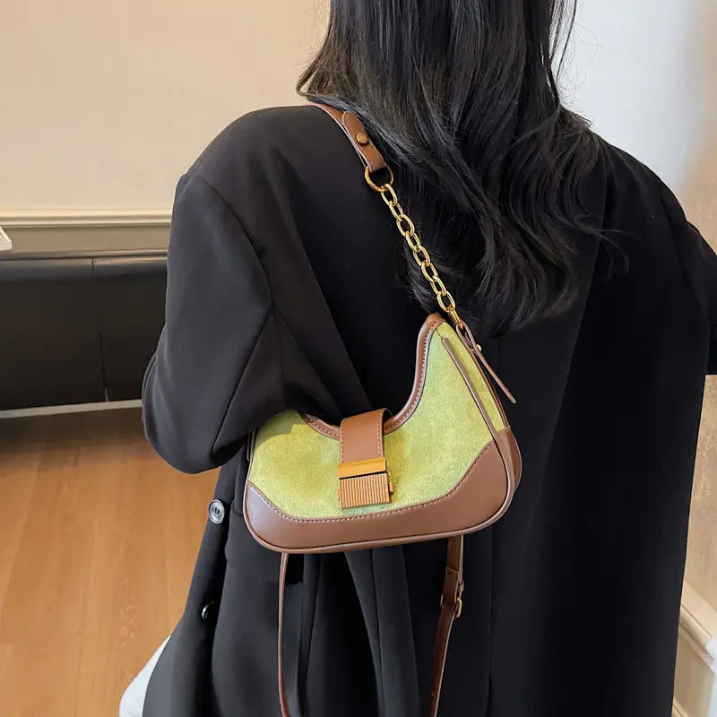 Suede Crossbody Bag Women Large Capacity Brown 2025 - Image 3
