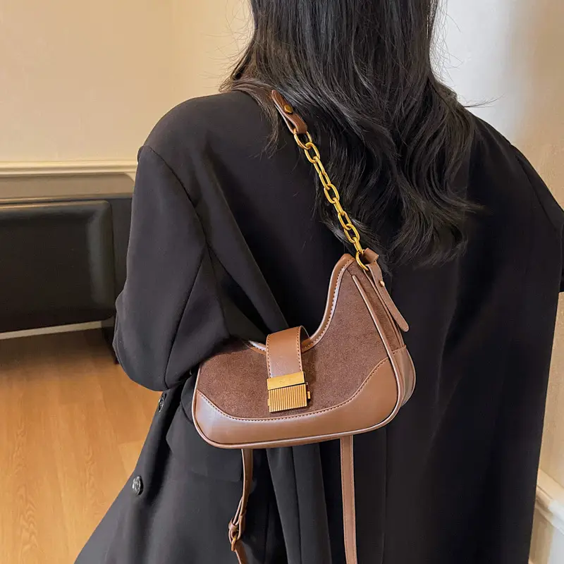 Suede Crossbody Bag Women Large Capacity Brown 2025 - Image 4