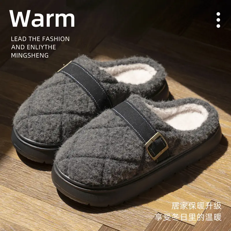 2025 New Cotton Slippers for Women in Autumn and Winter for Men and Women Couples Home Indoor Thickeneded Toe Non-Slip Warm Slippers - Image 5
