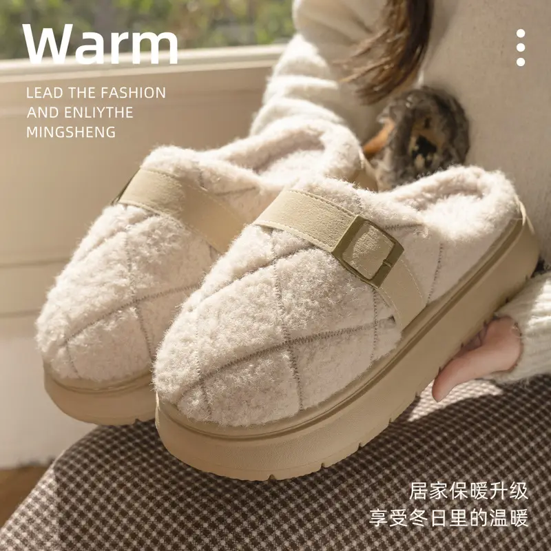 2025 New Cotton Slippers for Women in Autumn and Winter for Men and Women Couples Home Indoor Thickeneded Toe Non-Slip Warm Slippers - Image 6