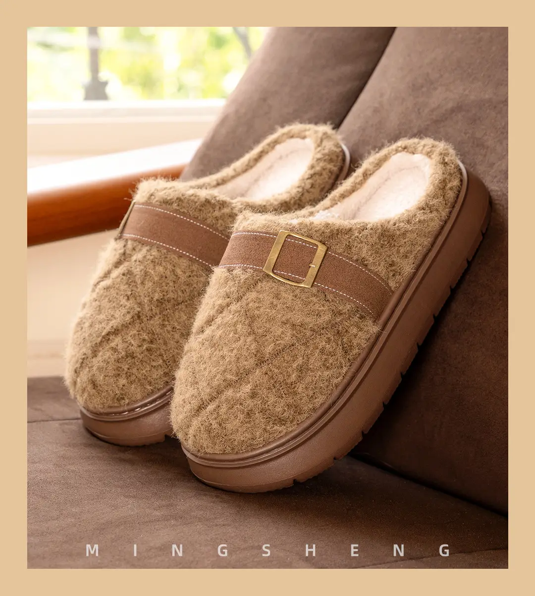 2025 New Cotton Slippers for Women in Autumn and Winter for Men and Women Couples Home Indoor Thickeneded Toe Non-Slip Warm Slippers — feature 7