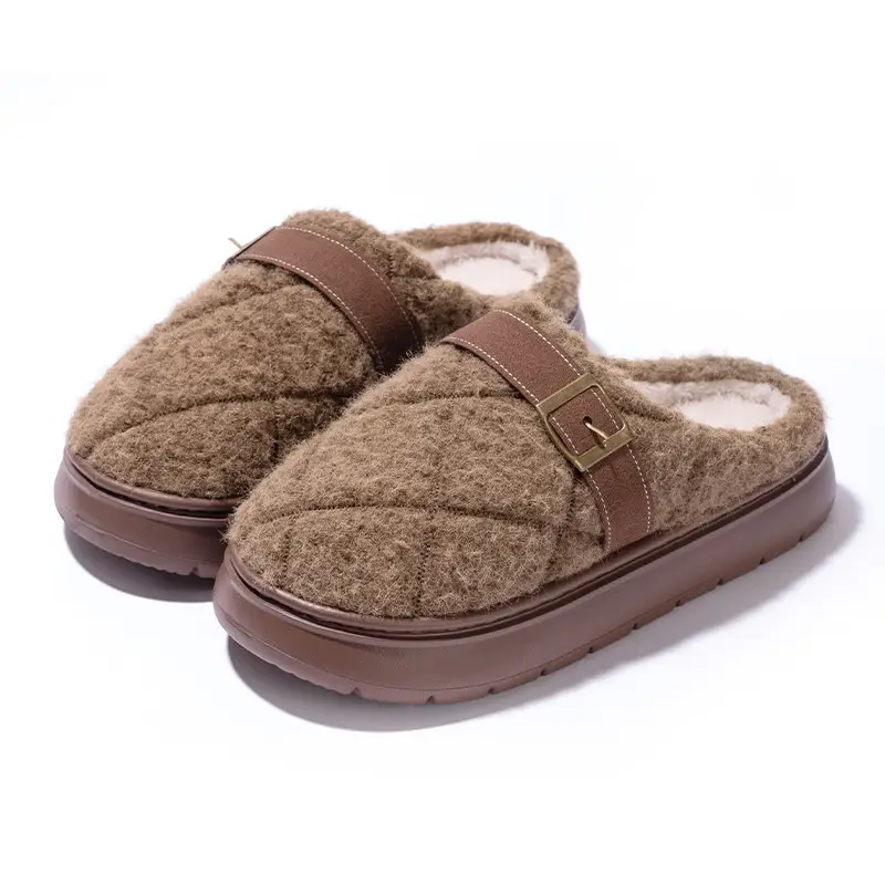 2025 New Cotton Slippers for Women in Autumn and Winter for Men and Women Couples Home Indoor Thickeneded Toe Non-Slip Warm Slippers - Image 2