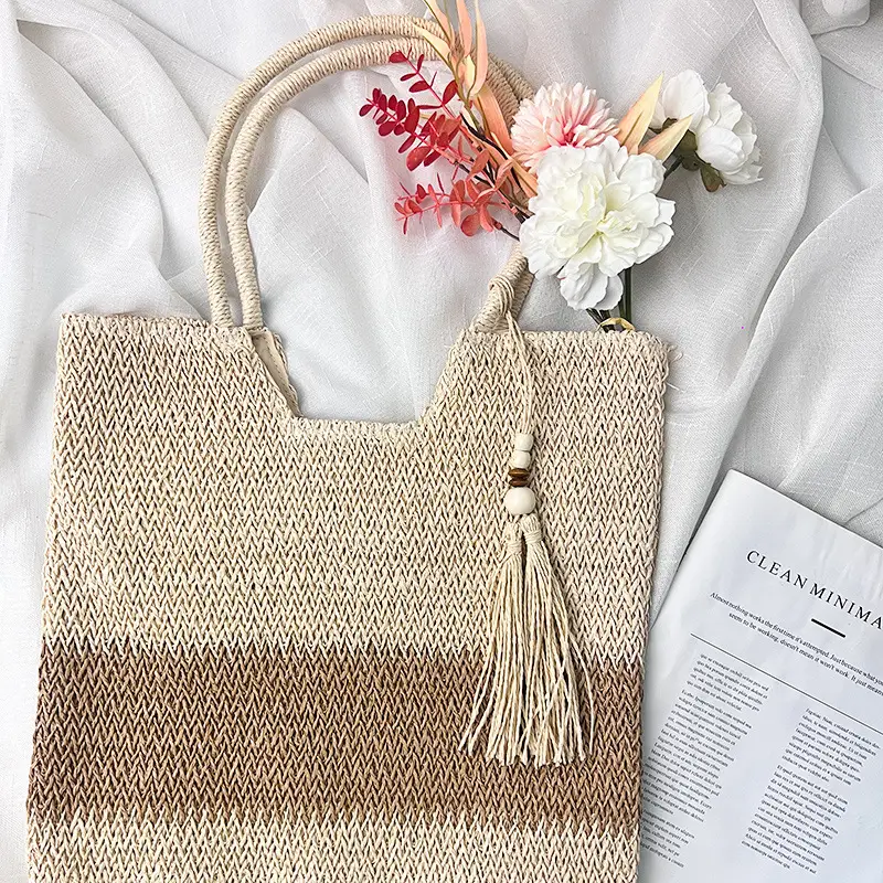 Cross-Border Straw Tote Bag Lightweight Beach Bag - Image 6