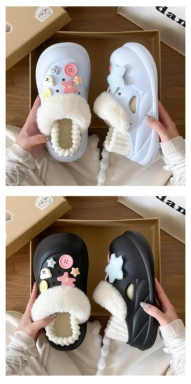Warm Cotton Detachable Slippers for Women Winter — feature 14