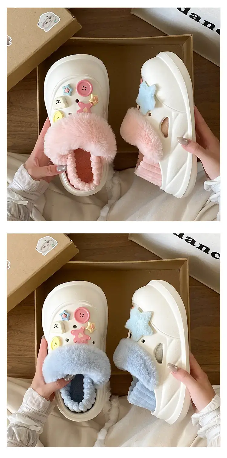 Warm Cotton Detachable Slippers for Women Winter — feature 15