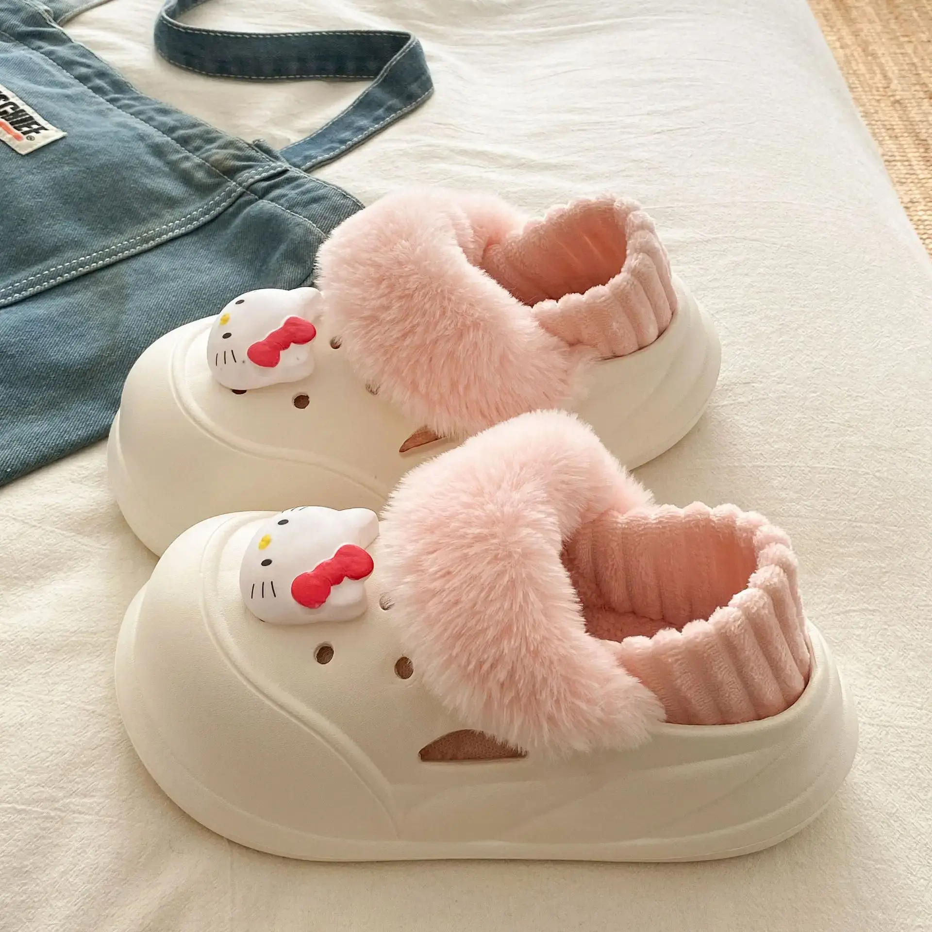 Warm Cotton Detachable Slippers for Women Winter - Image 17