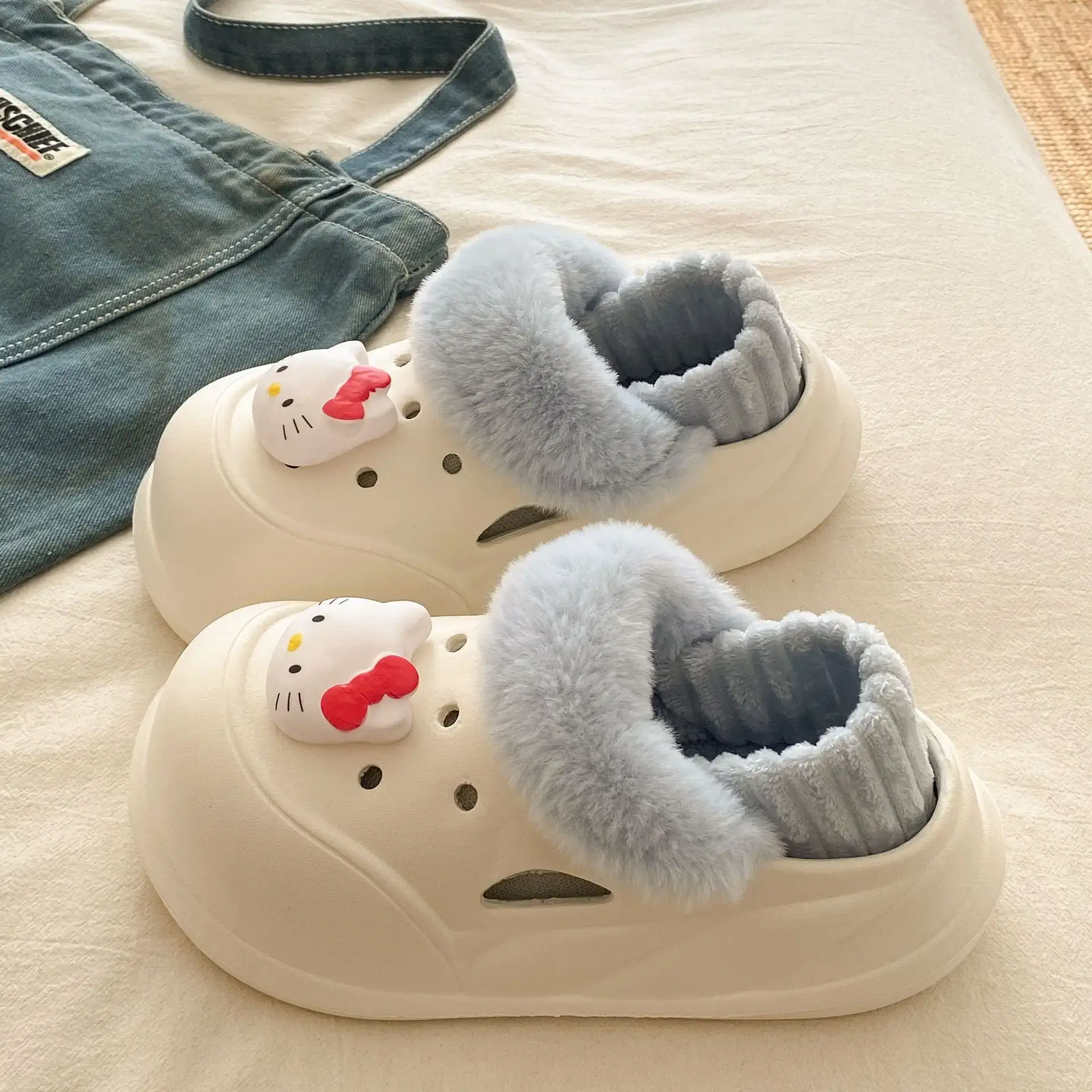 Warm Cotton Detachable Slippers for Women Winter - Image 18