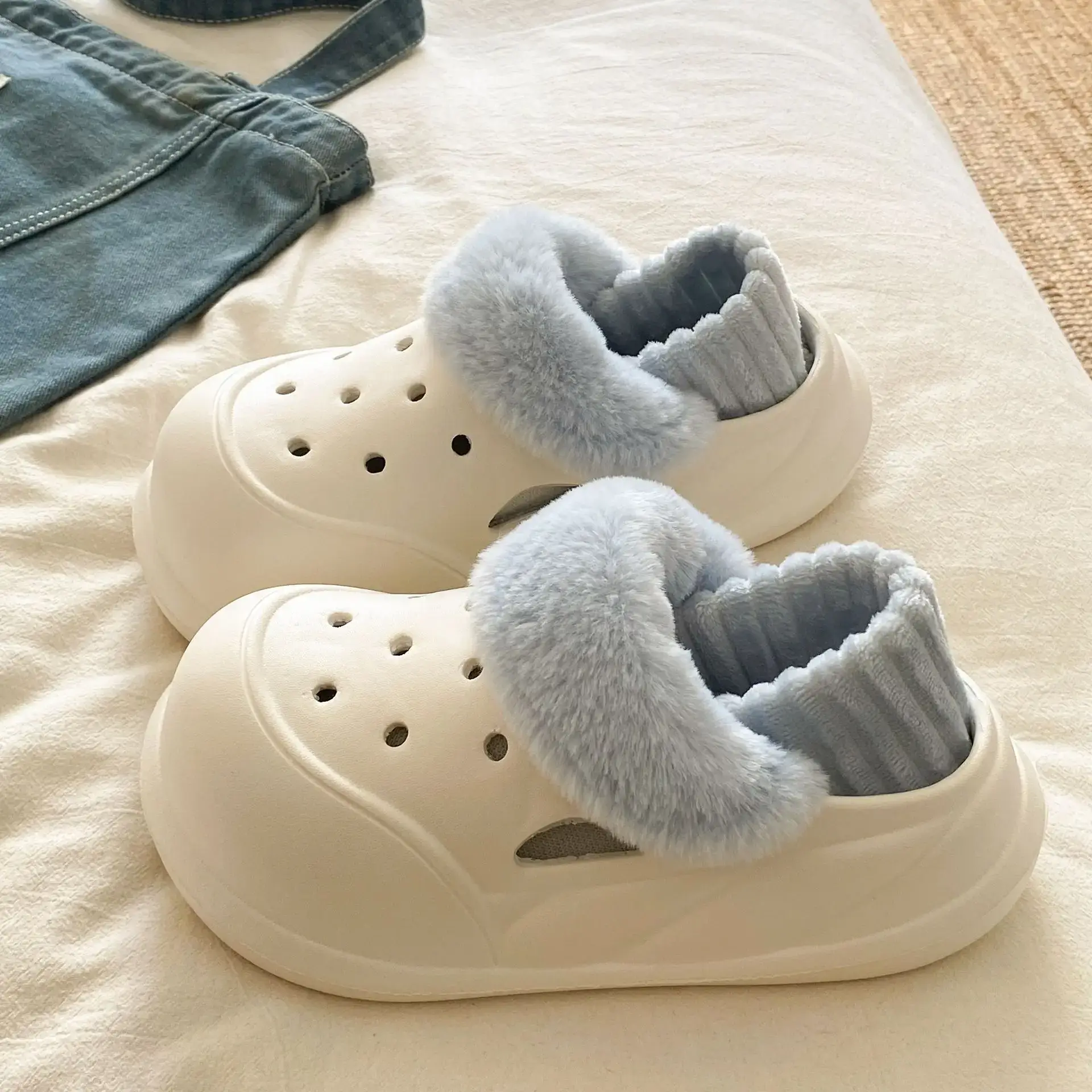 Warm Cotton Detachable Slippers for Women Winter - Image 2