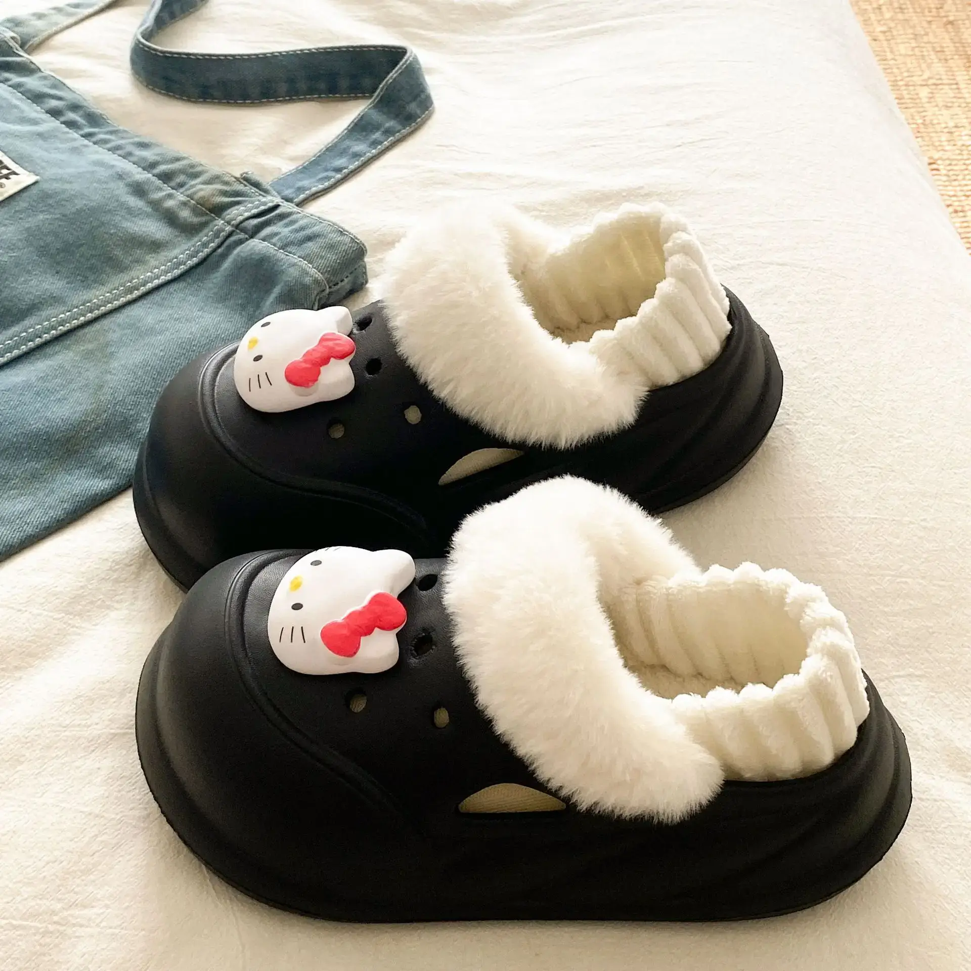 Warm Cotton Detachable Slippers for Women Winter - Image 20