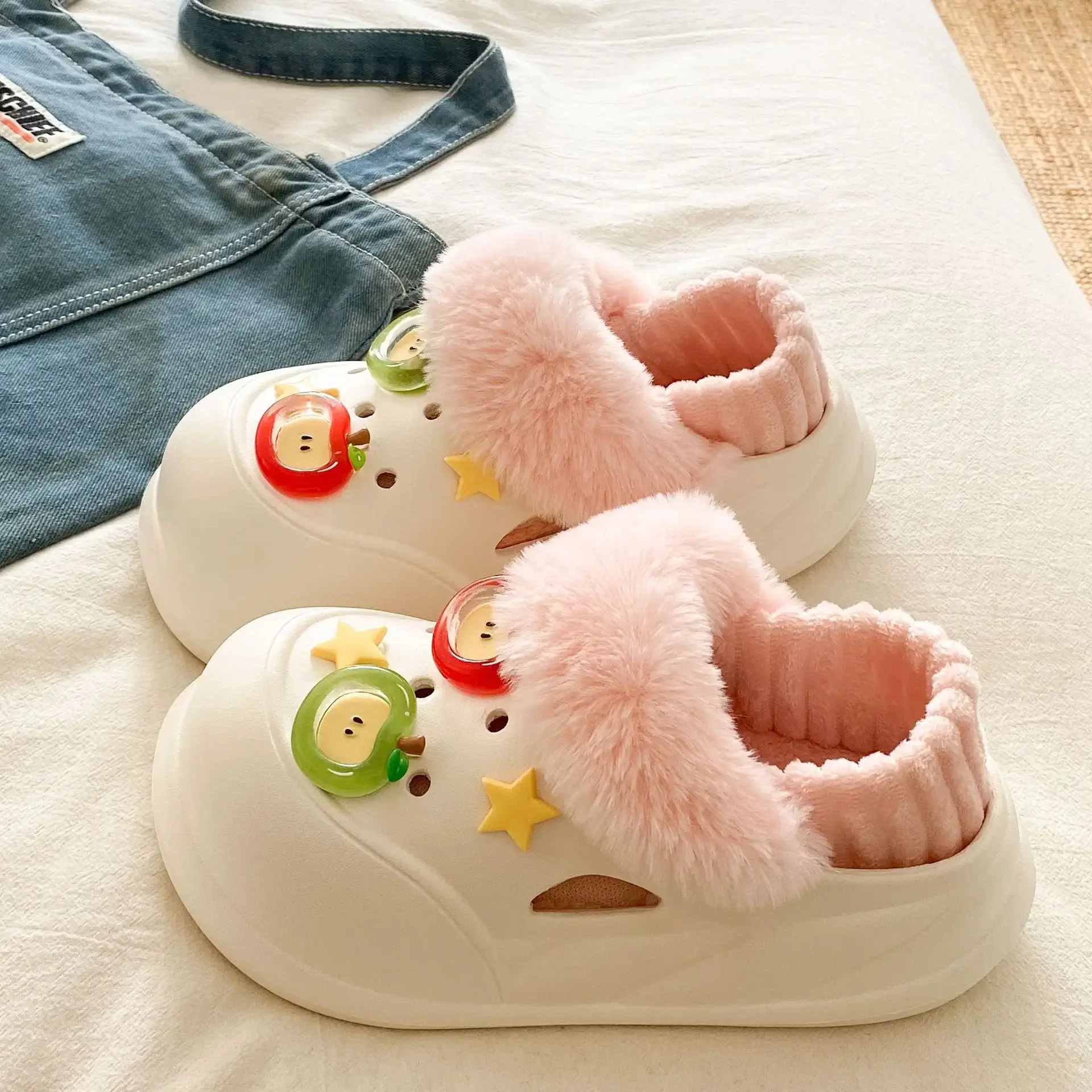 Warm Cotton Detachable Slippers for Women Winter - Image 21