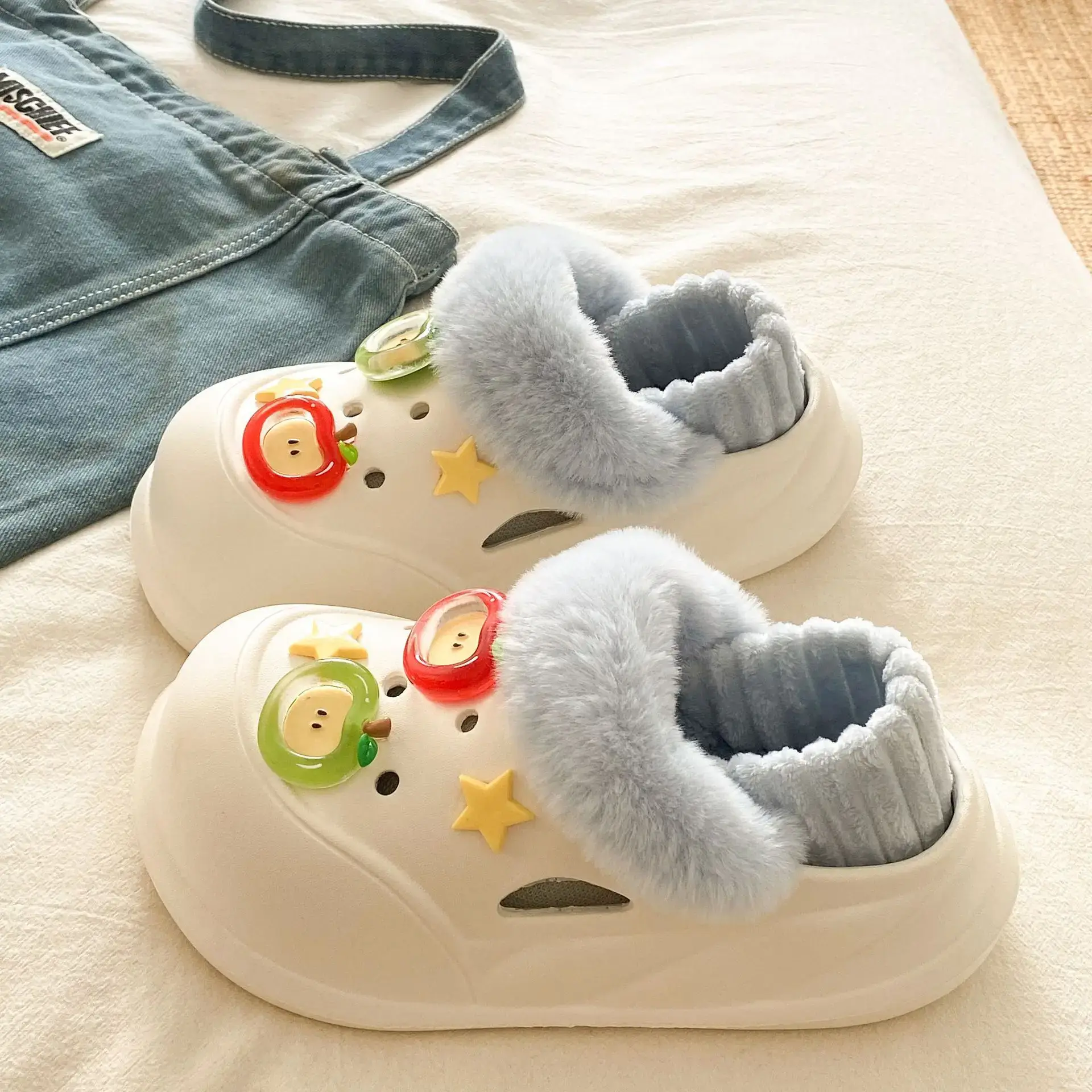 Warm Cotton Detachable Slippers for Women Winter - Image 22