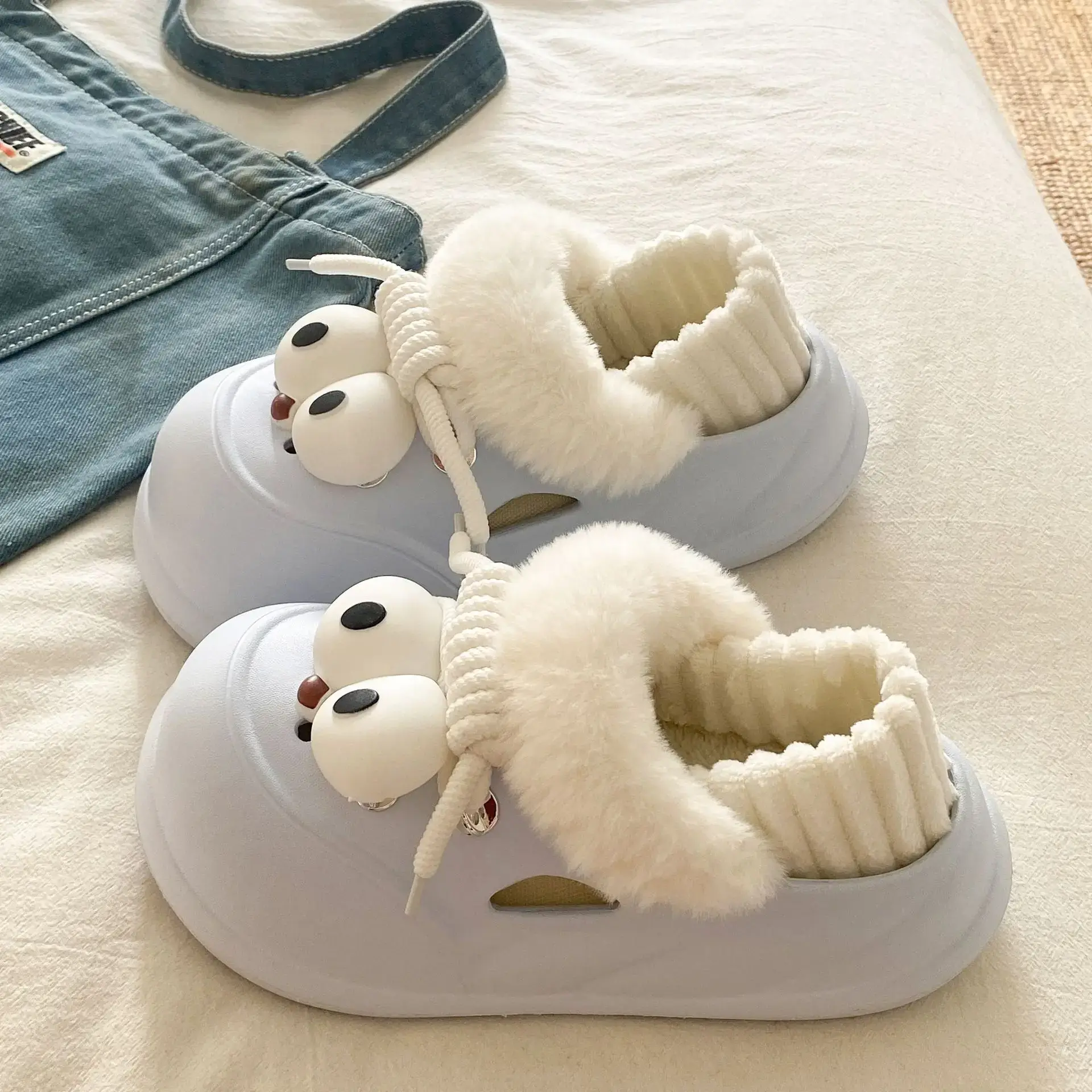 Warm Cotton Detachable Slippers for Women Winter - Image 27