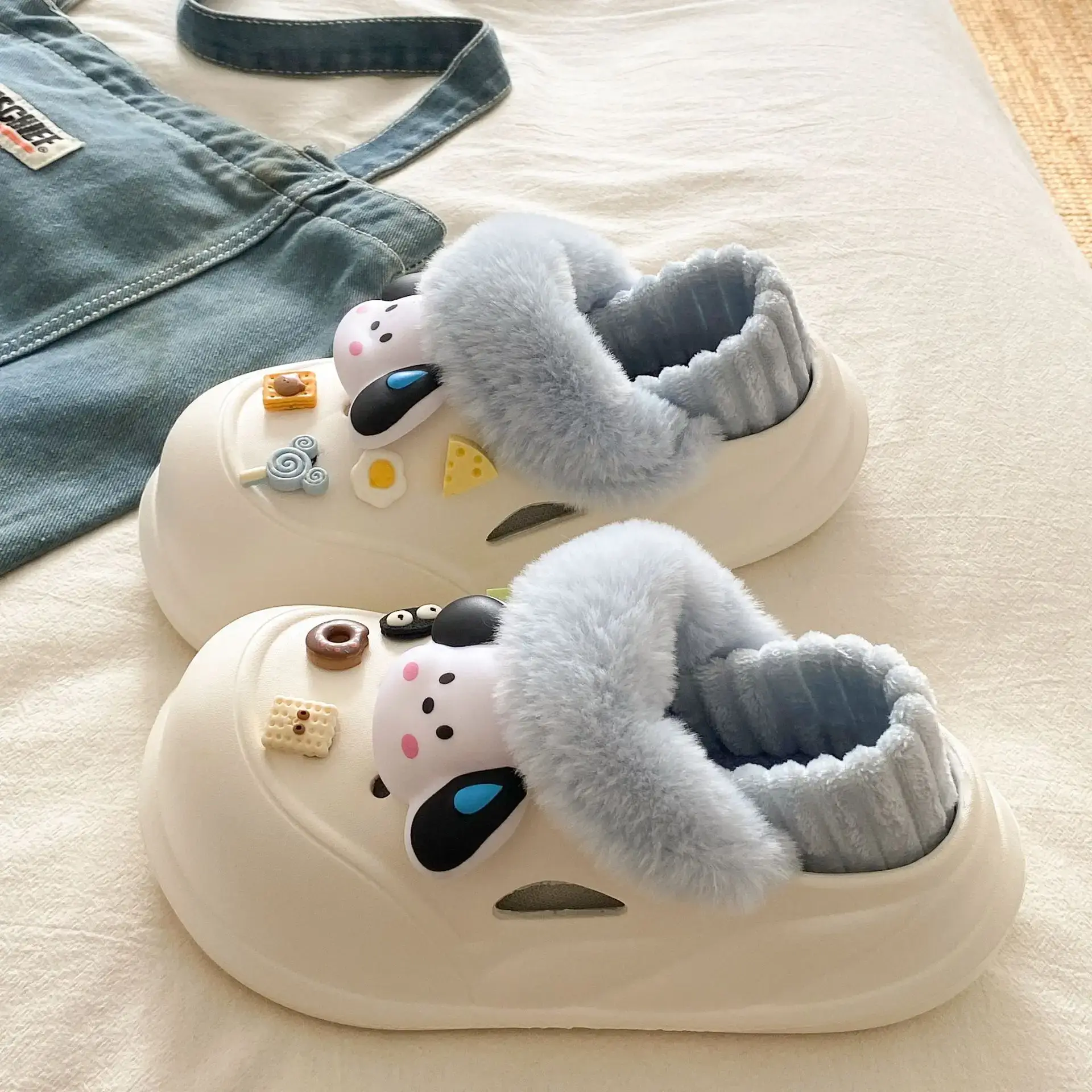 Warm Cotton Detachable Slippers for Women Winter - Image 30