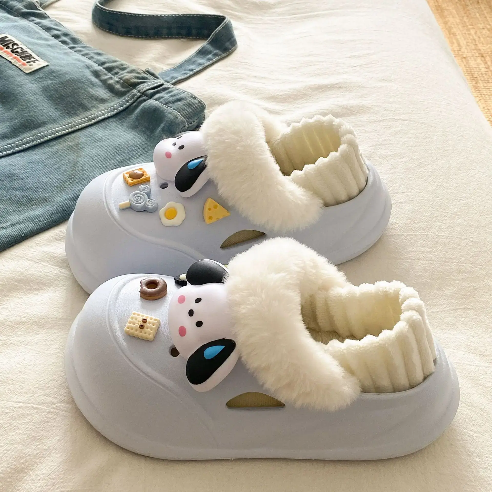 Warm Cotton Detachable Slippers for Women Winter - Image 31