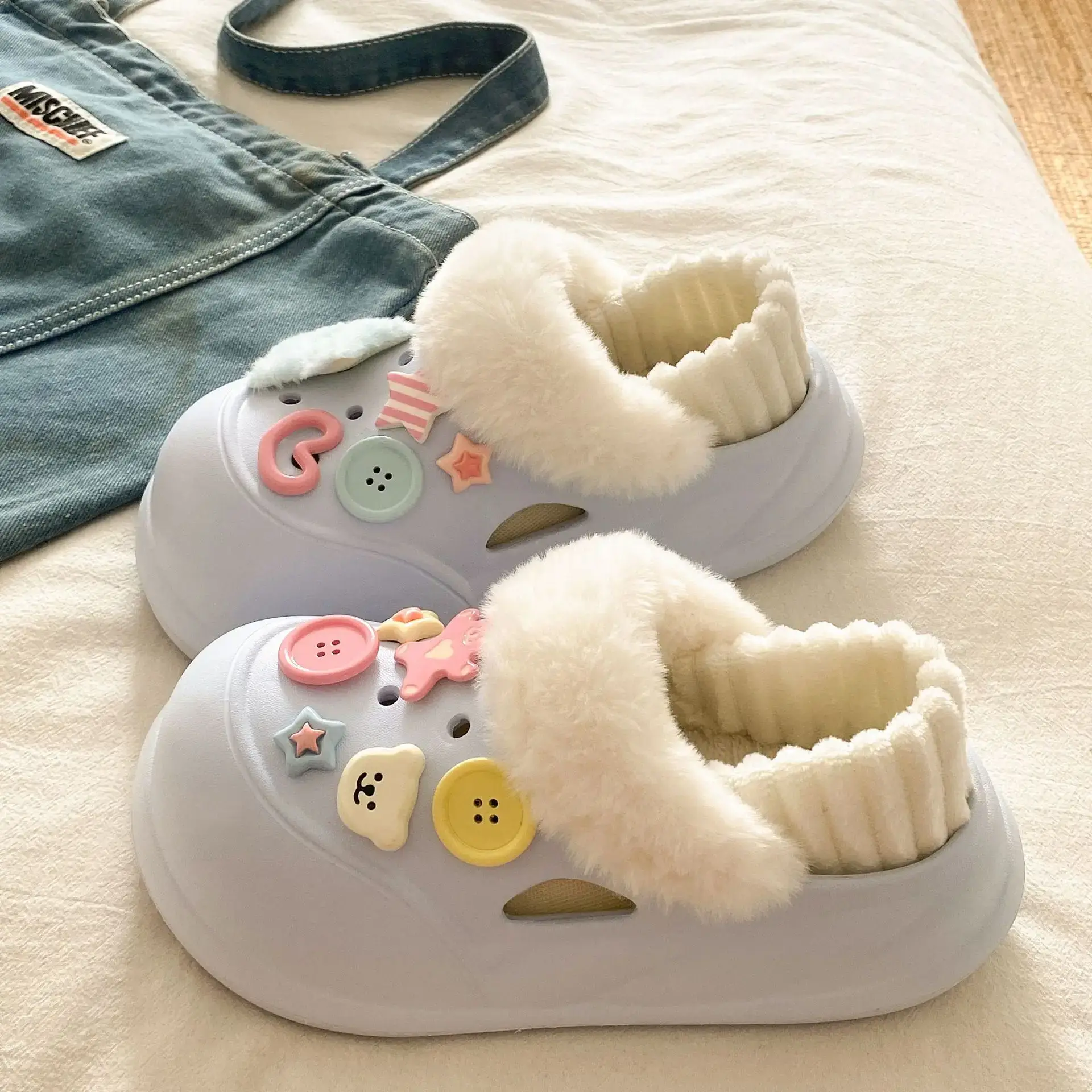 Warm Cotton Detachable Slippers for Women Winter - Image 7
