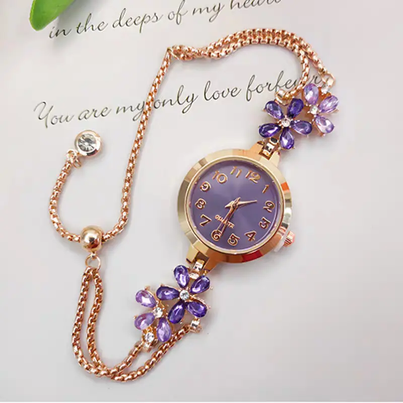 Vintage Wisteria Flower Adjustable Bracelet Light Luxury Retro Temperament Watch Daily Commuting Casual Watch - Image 13
