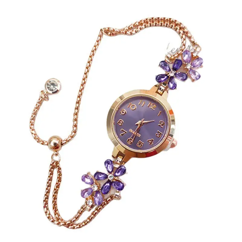 Vintage Wisteria Flower Adjustable Bracelet Light Luxury Retro Temperament Watch Daily Commuting Casual Watch — feature 6
