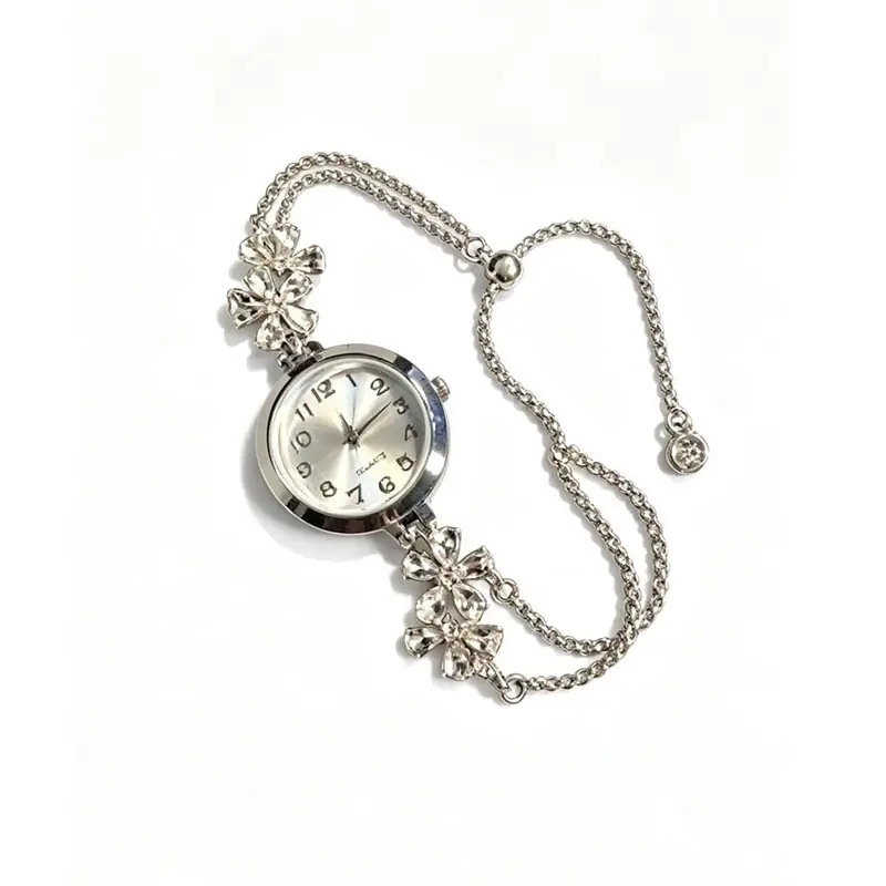 Vintage Wisteria Flower Adjustable Bracelet Light Luxury Retro Temperament Watch Daily Commuting Casual Watch - Image 3
