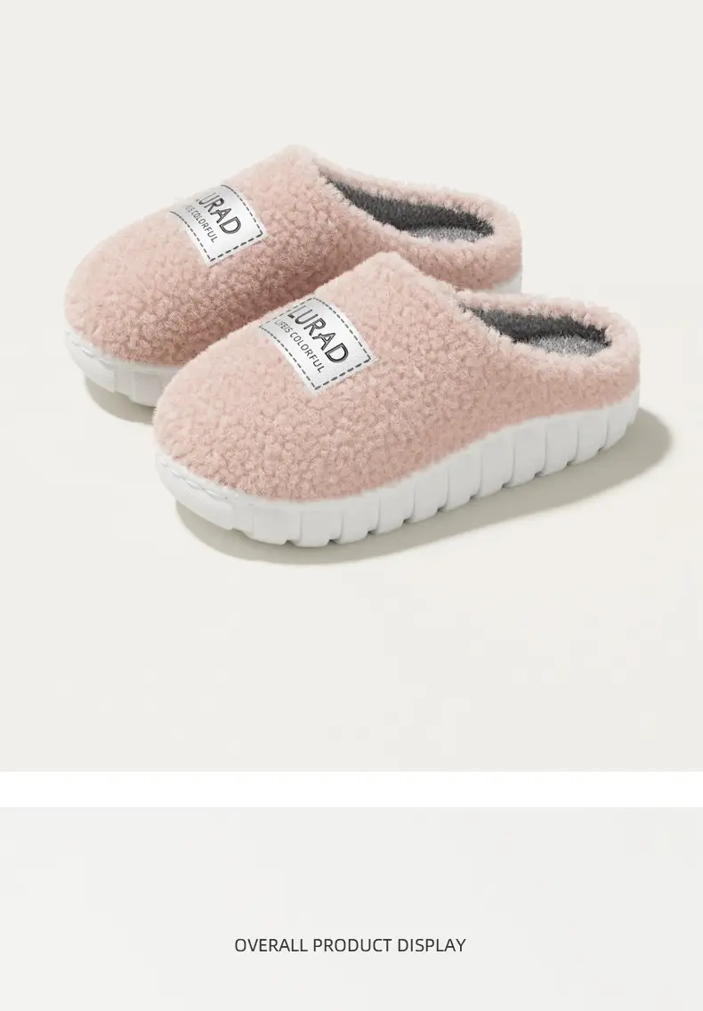 Plush Thickeneded Warm Cotton Slippers for Women 2025 New Winter Outer Wear Cotton Shoes Home Indoor Soft-Soled Plush Slippers — feature 12