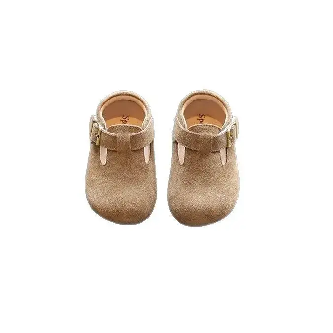 Girls' Leather Birkenstock Shoes Black Brown